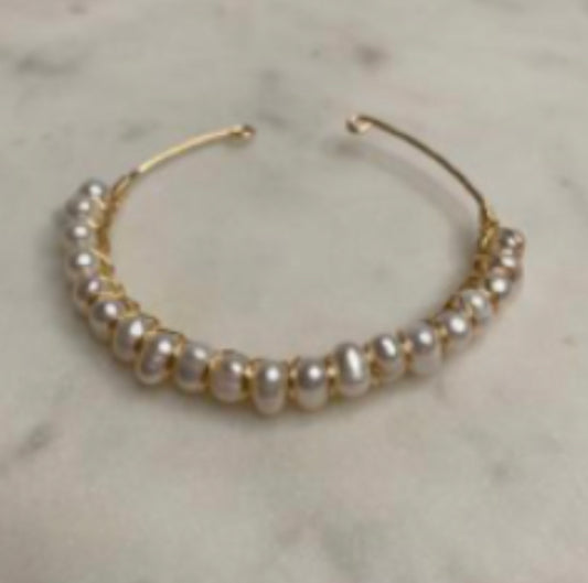Bracelet perl sweet and gold plate 18K